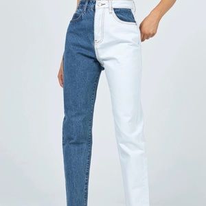 Two tone jeans